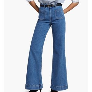 & other stories high waisted wide leg flare jeans